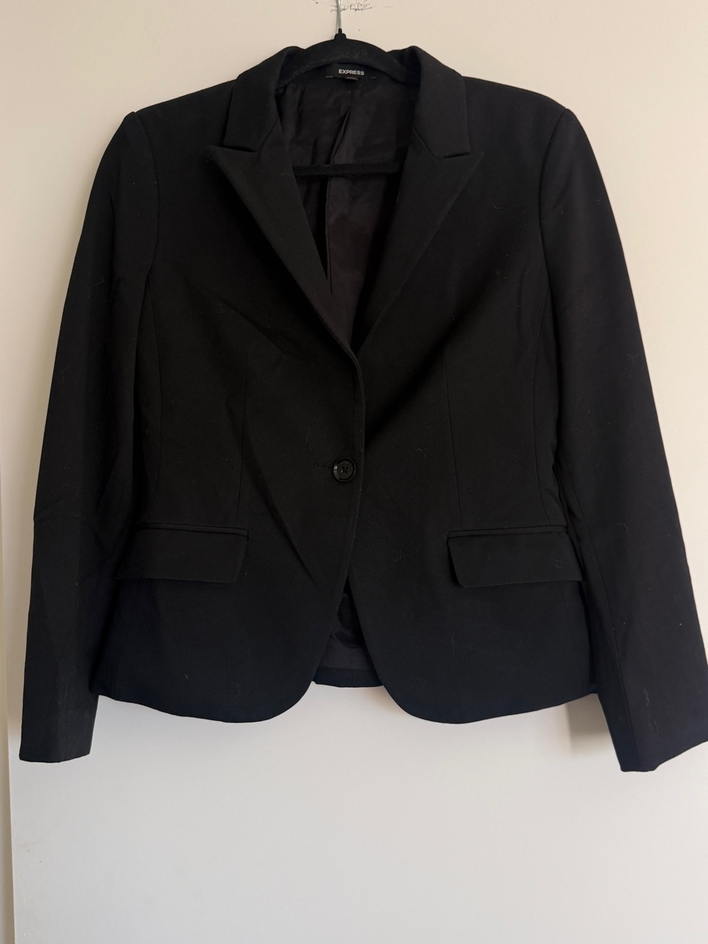 Express Black Women's Single-Button Blazer
